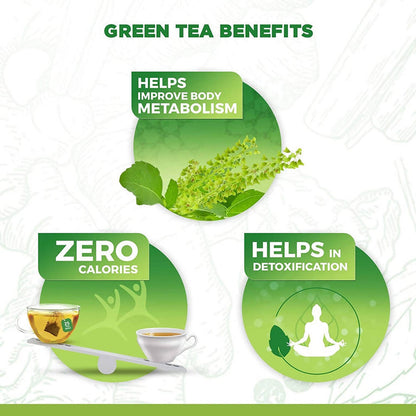 Dabur Vedic Suraksha Green Tea With Herbs Bags - 25 Bags