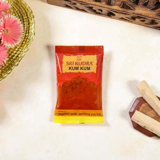 Sri Rudra Kumkum - Red Color - 60 gm - Pack of 5