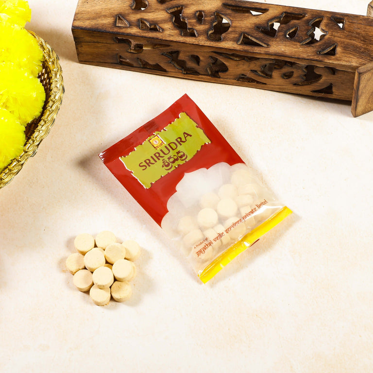Sri Rudra Sandal Tablets 50g (SR 01047) - 50 gm - Pack of 5