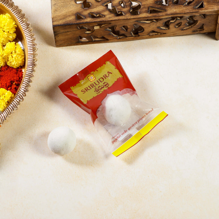 Sri Rudra Vibhuthi Round (EAN 90097) - 60 gm - Pack of 5