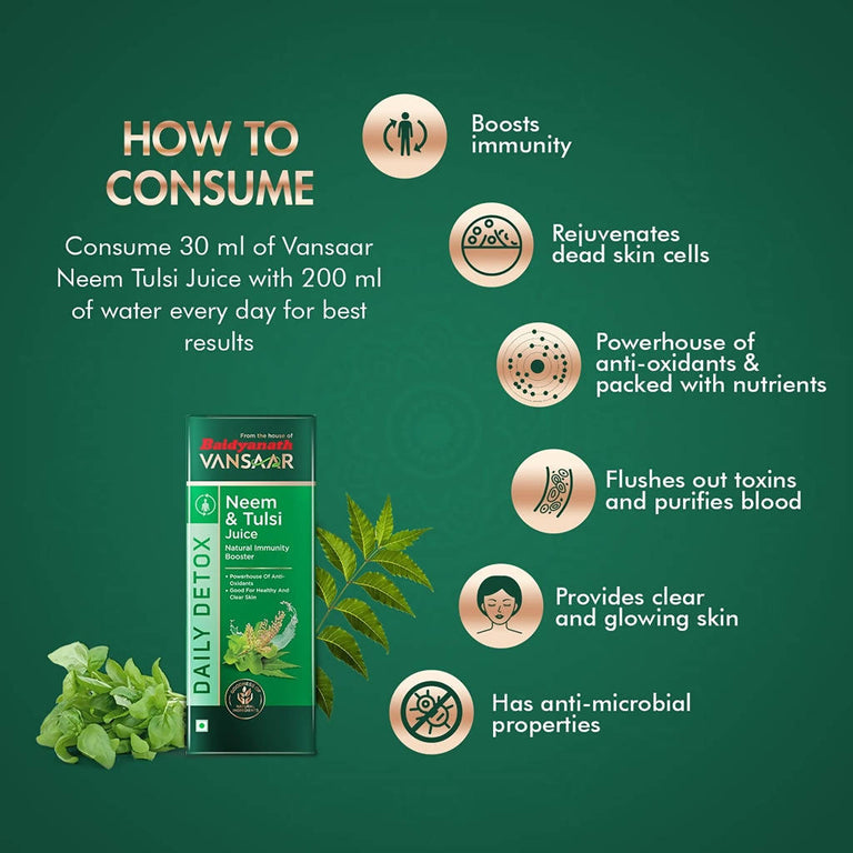 Baidyanath Vansaar Neem & Tulsi Juice - 1 L