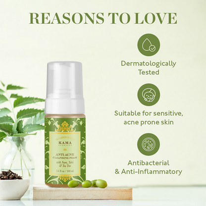 Kama Ayurveda Mini Anti Acne Cleansing Foam - 50 ml