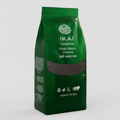 IKAI Organic Desi Black Chana (Bengal Gram) - 500 gm