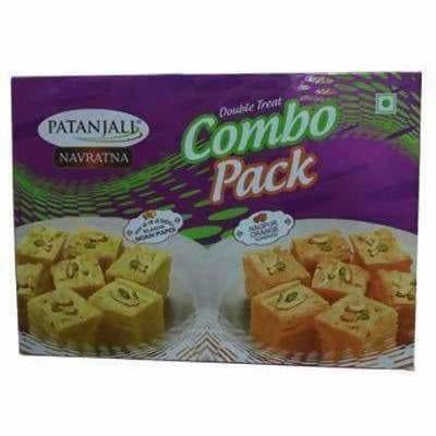 Patanjali Soanpapdi Combo ( Pure Ghee Elaichi + Orange) - 500 gm
