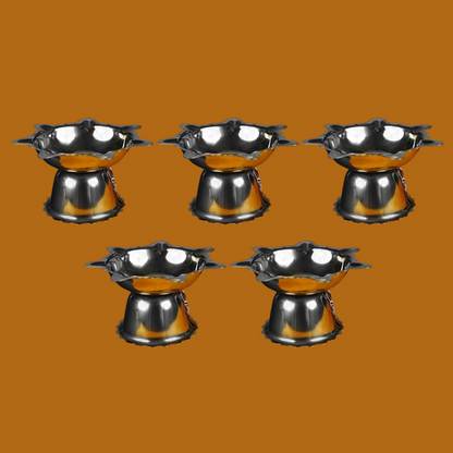 Sri Rudra Steel Diya Small (SR 01524) - Pack of 5