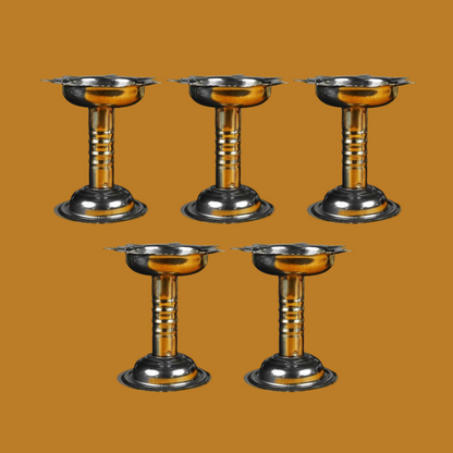 Sri Rudra Steel Diya Big (SR 01523) - Pack of 5