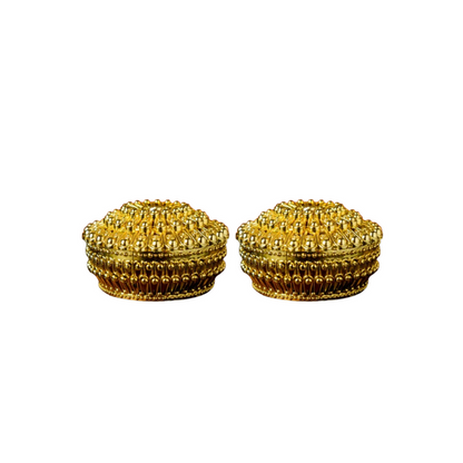 Sri Rudra Gold Fancy Tray Round Bowl (EAN 8906101491865) - Pack of 2