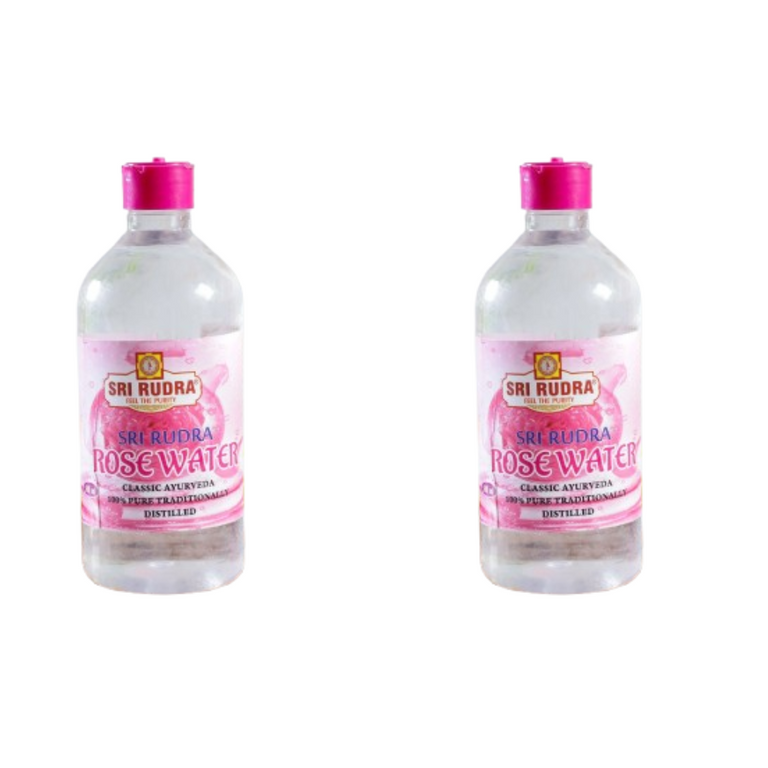 Sri Rudra Rose Water - 200 ml - Pack of 5