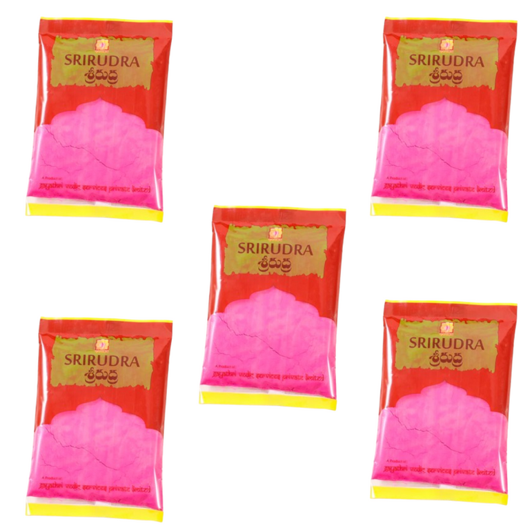 Sri Rudra Gulal 100g (SR 01845) - 100 gm - Pack of 5