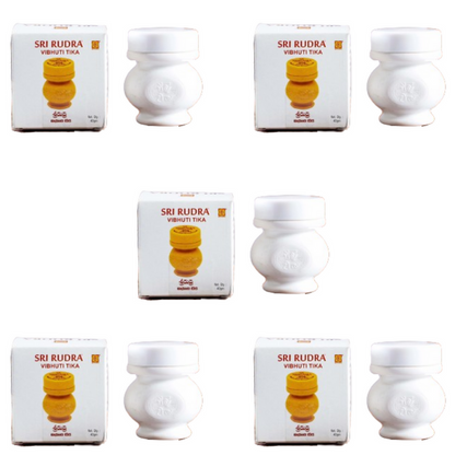 Sri Rudra Vibhuti Tika (SR 01381) - 40 gm - Pack of 5