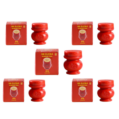 Sri Rudra Kunkam Tika - 40 gm - Pack of 5