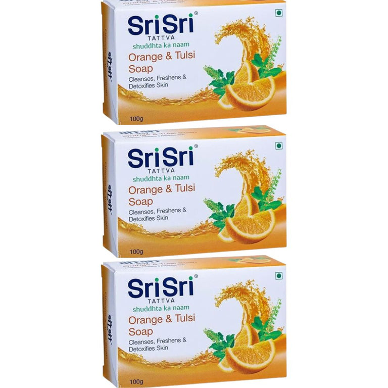 Sri Sri Tattva Orange & Tulsi Soap - 100gm - Pack of 1