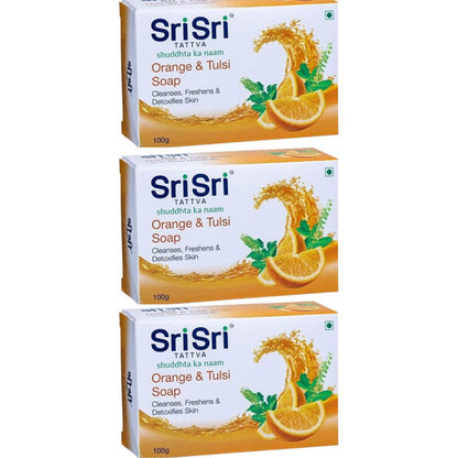 Sri Sri Tattva Orange & Tulsi Soap - 100gm - Pack of 1