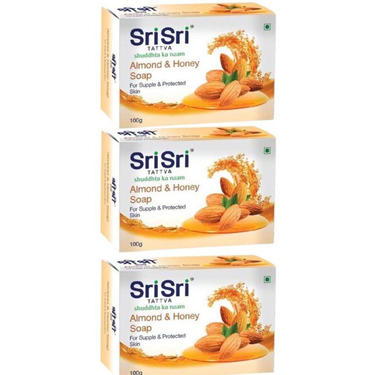 Sri Sri Tattva Almond Honey Soap - 100gm - Pack of 1