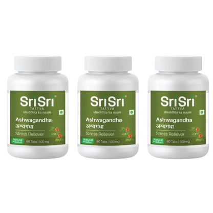 Sri Sri Tattva Ashwagandha Tablets - 60 tabs - Pack of 1