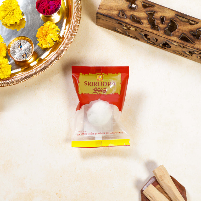 Sri Rudra Vibhuthi Round (EAN 90097) - 60 gm - Pack of 5