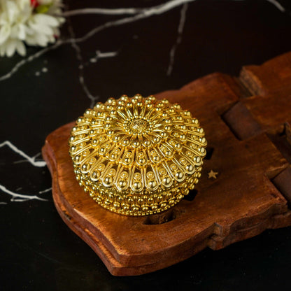 Sri Rudra Gold Fancy Tray Round Bowl (EAN 8906101491865) - Pack of 2