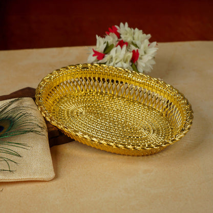 Sri Rudra Decorative Color Flower Tray (SR 0639) - Pack of 5