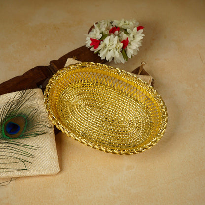 Sri Rudra Decorative Color Flower Tray (SR 0639) - Pack of 5