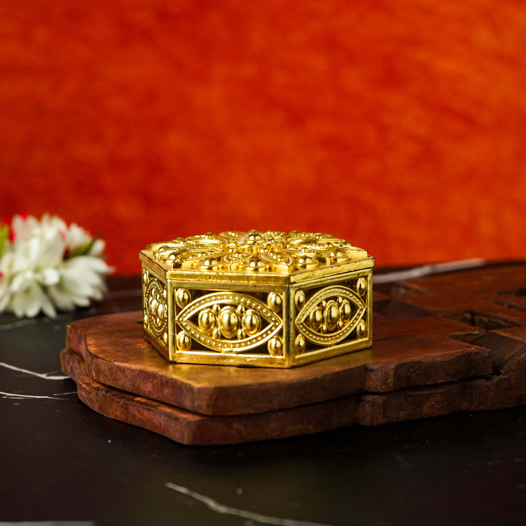 Sri Rudra Gold Fancy Heaxgon Box (EAN Code 8906101491872) - Pack of 2