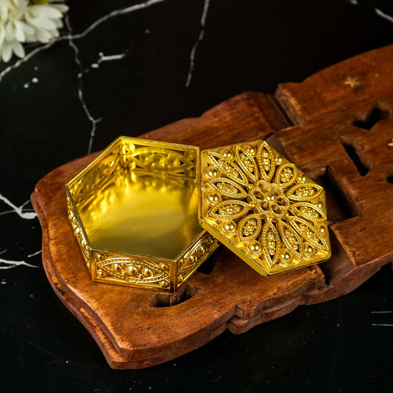 Sri Rudra Gold Fancy Heaxgon Box (EAN Code 8906101491872) - Pack of 2