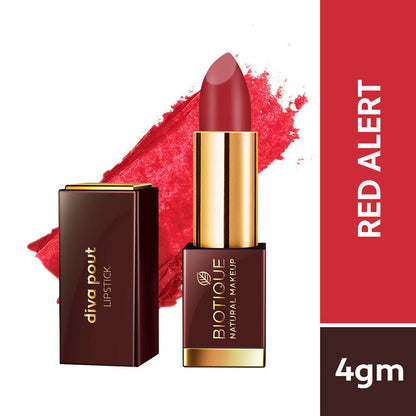 Biotique Diva Pout Lipstick - Red Alert - 4 gm