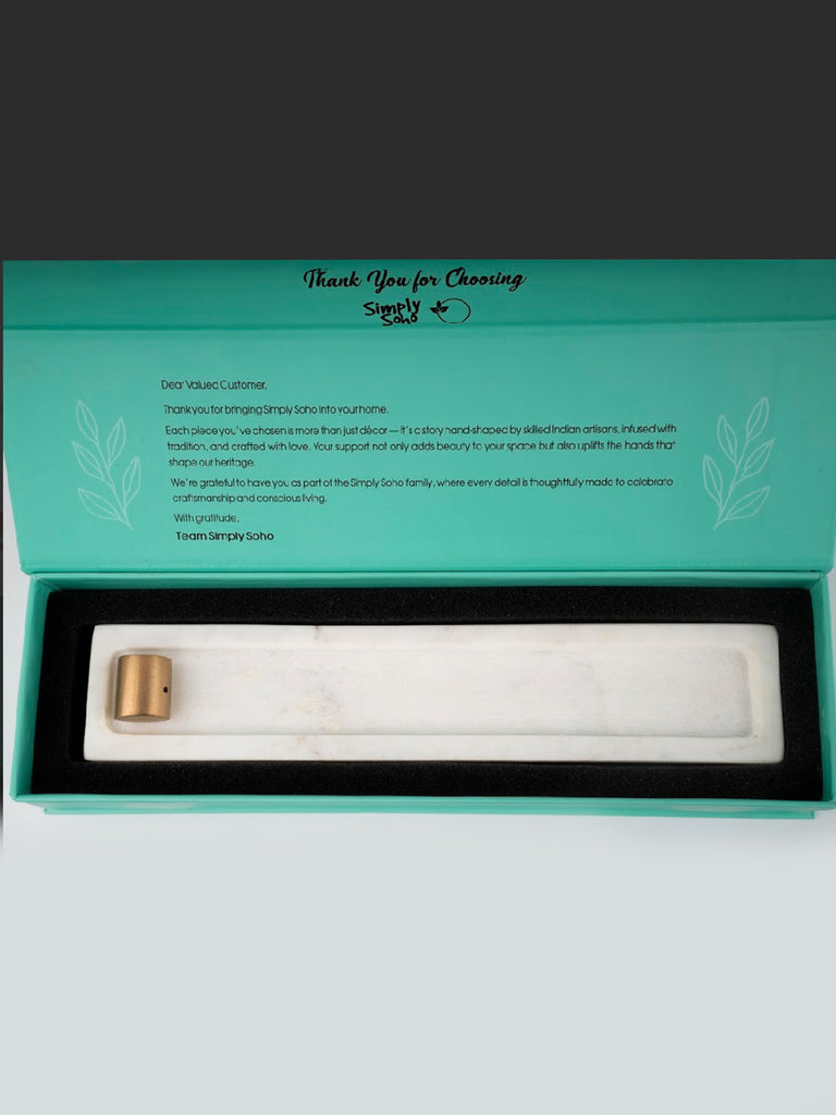 Simply Soho Sattva Marble Incense Holder - Set of 1