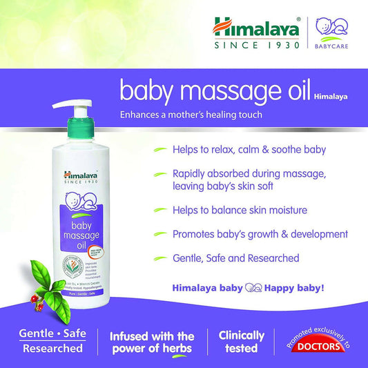 Himalaya Baby Massage Oil & Himalaya Baby Hair Oil Combo - Combo