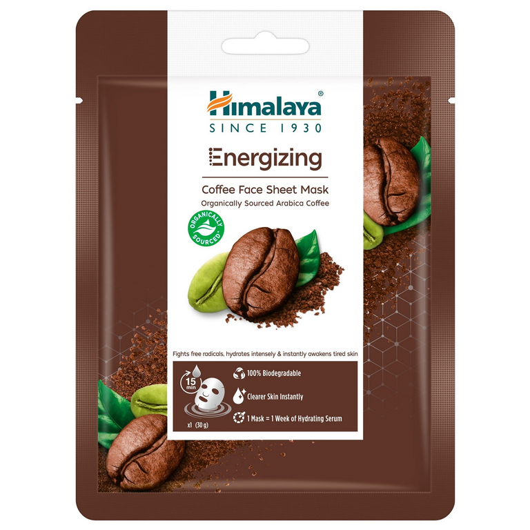 Himalaya Herbals Energizing Coffee Sheet Mask - 30 gm