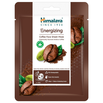 Himalaya Herbals Energizing Coffee Sheet Mask - 30 gm