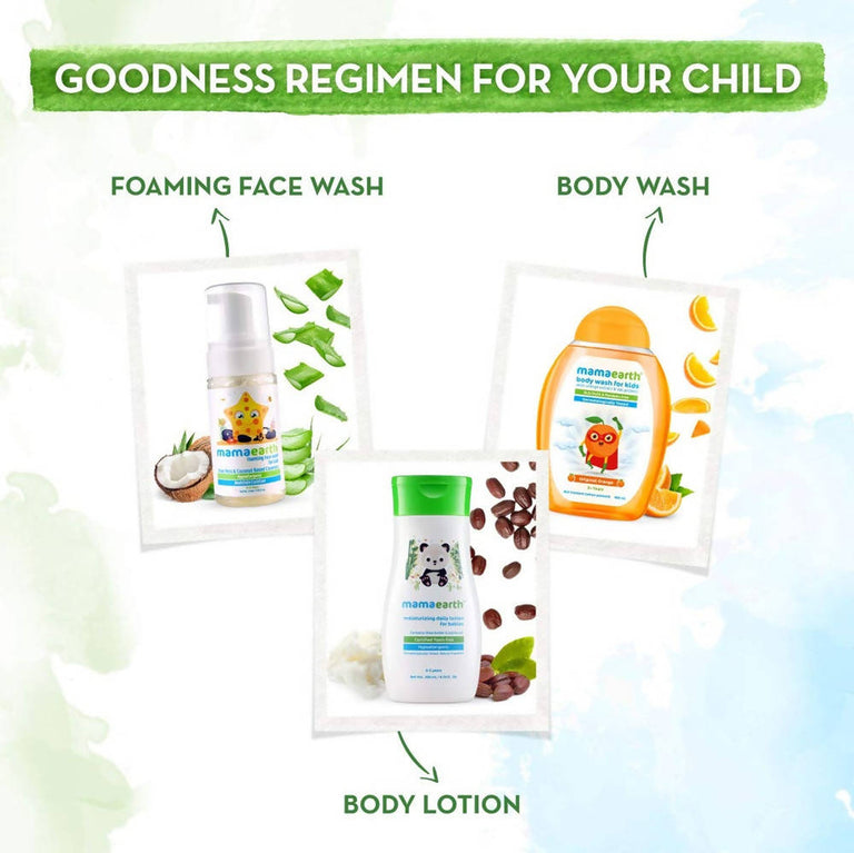 Mamaearth Original Orange Body Wash For Kids with Orange & Oat Protein - Limited Time Offer - 300 ml
