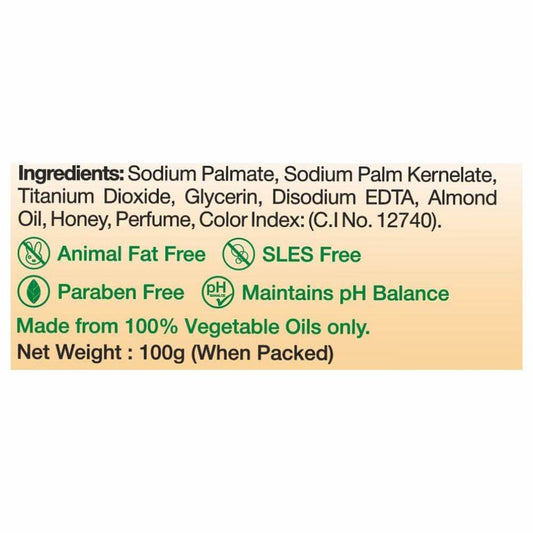 Sri Sri Tattva Almond Honey Soap - 100gm - Pack of 1