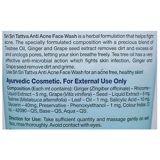 Sri Sri Tattva Anti Acne FaceWash - 60 ml