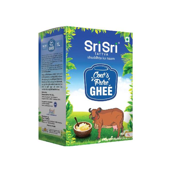Sri Sri Tattva Cow's Pure Ghee | Pure Cow Ghee for Better Digestion and Immunity | Pure A2 Cow Ghee - 500 ml - Pack of 1
