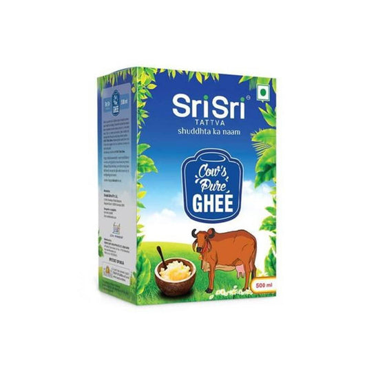 Sri Sri Tattva Cow's Pure Ghee | Pure Cow Ghee for Better Digestion and Immunity | Pure A2 Cow Ghee - 500 ml - Pack of 1