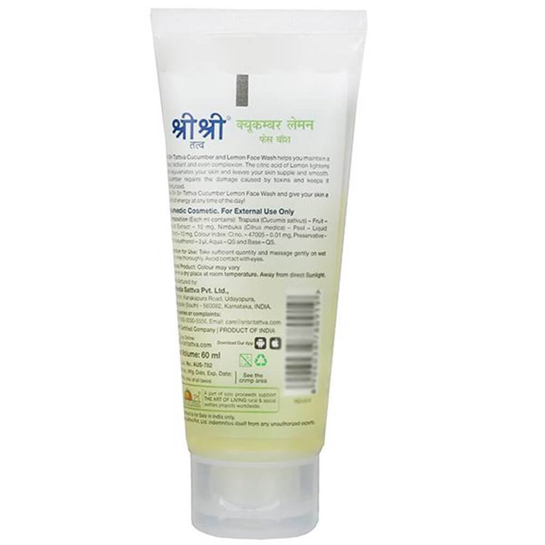 Sri Sri Tattva Cucumber & Lemon Face Wash - 60 ml