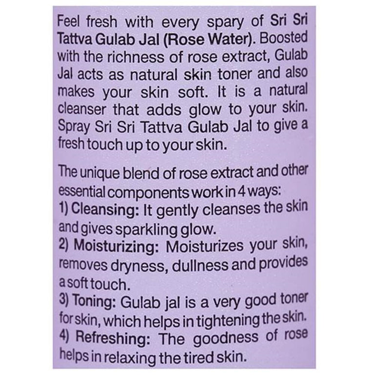 Sri Sri Tattva Gulab Jal - 100 ml - Pack of 1