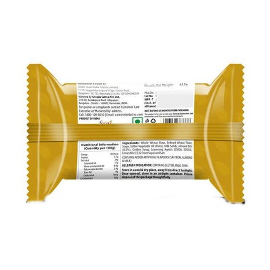 Sri Sri Tattva Kesar Badam Cookies - 50 gm