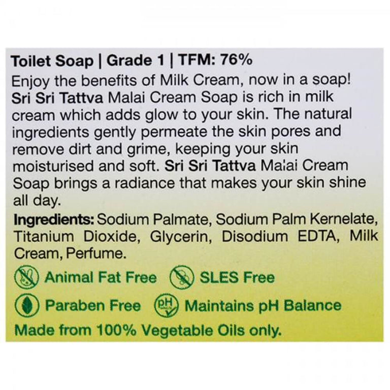 Sri Sri Tattva Malai Cream Soap - 100gm - Pack of 1