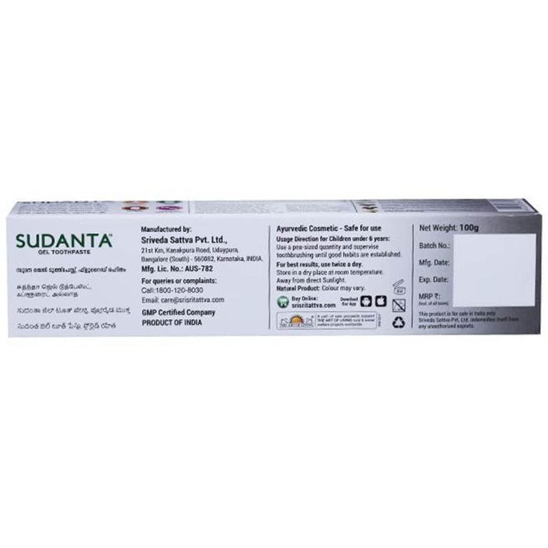 Sri Sri Tattva Sudanta Gel Tooth Paste With Charcoal & Salt - 100 gm