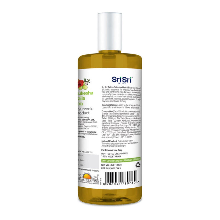 Sri Sri Tattva Sukesha Taila - 100 ml - Pack of 1