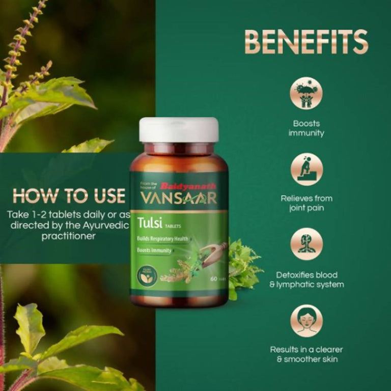 Baidyanath Vansaar Tulsi Tablets - 60 Tabs