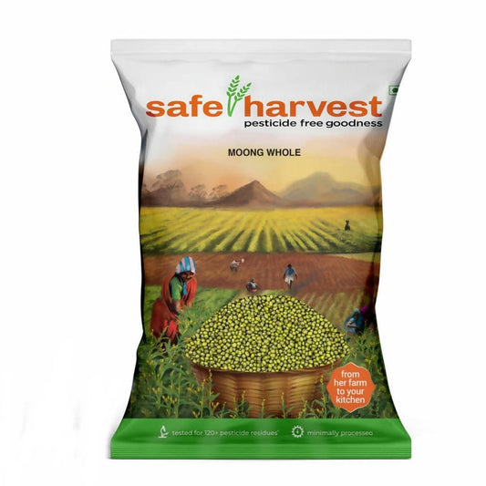 Safe Harvest Moong Whole - 500 gm