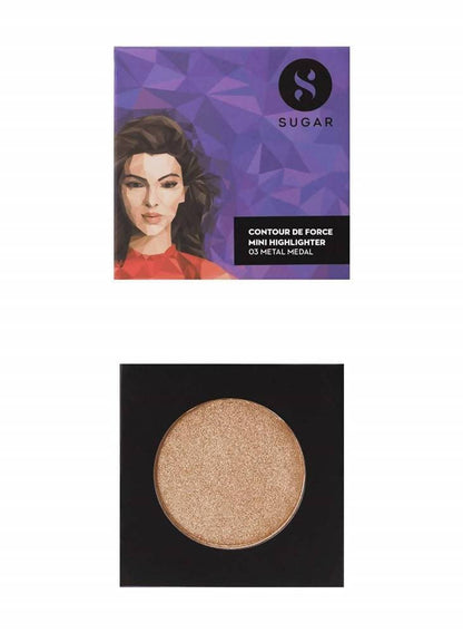 Sugar Cosmetics Contour De Force Mini Highlighter - 03 Metal Medal - 4 g