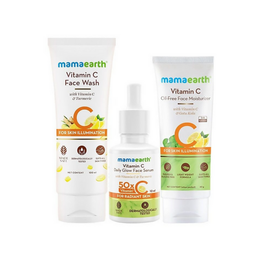 Mamaearth CSM (Cleanser, Serum, Moisturizer) Vitamin C Daily Glow Combo - combo