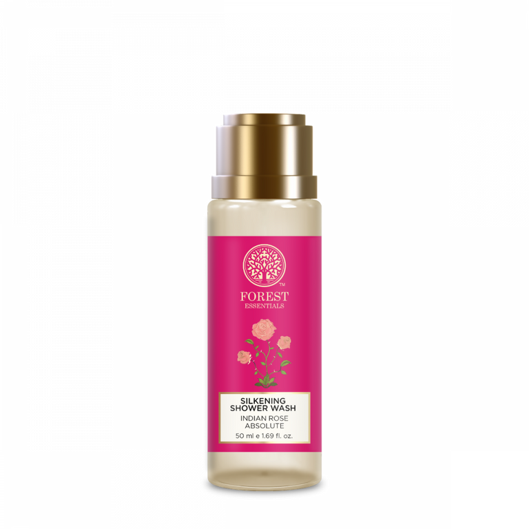 Forest Essentials Travel Size Silkening Shower Wash Indian Rose Absolute - 50 ml