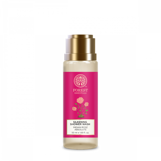 Forest Essentials Travel Size Silkening Shower Wash Indian Rose Absolute - 50 ml