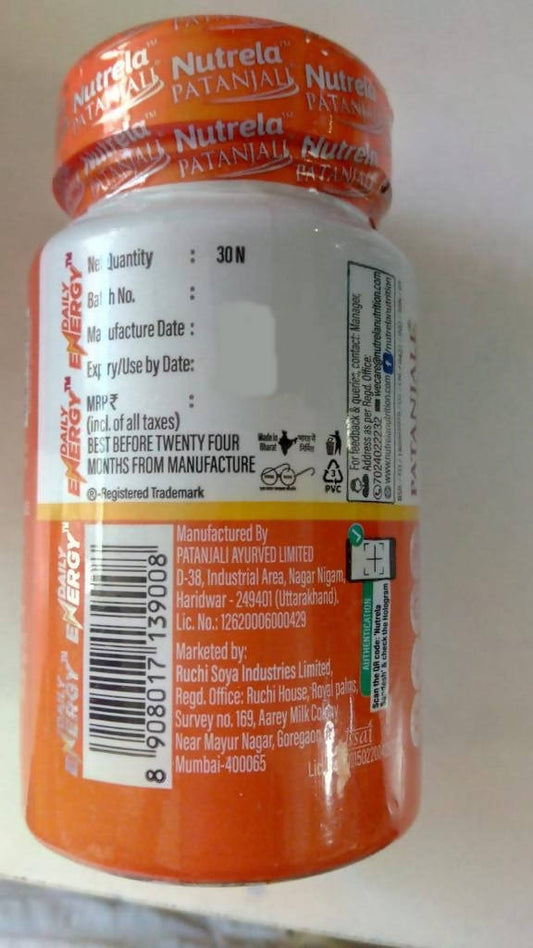 Patanjali Nutrela Daily Energy Capsules - 30 caps