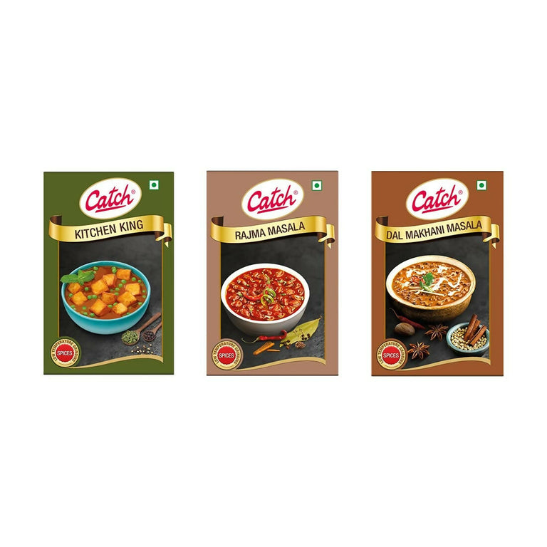 Catch Masala Powder Combo - Kitchen King 100 gms + Rajma Masala 100 gms + Dalmakhani Masala 100 gms - combo