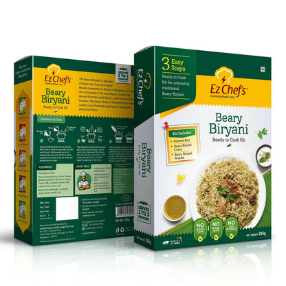 Ez Chef's Beary Biryani Kit - Mangalore's Famous Biryani - 305 gm - Pack of 2